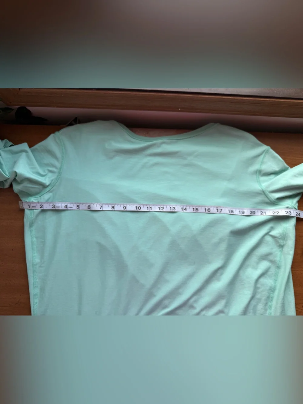 lululemon Long Sleeve Athletic Top Mint Green High Low Hem Lightweight Est Sz 10